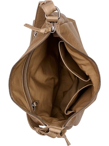 Burkely Leren schoudertas "Just Jolie" lichtbruin - (B)30 x (H)30 x (D)10 cm