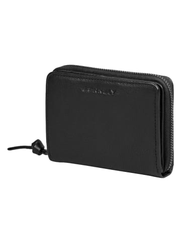 Burkely Leder-Geldbörse "Just Jolie" in Schwarz - (B)9 x (H)12 x (T)3,5 cm
