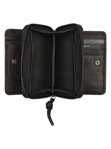 Burkely Leder-Geldbörse "Just Jolie" in Schwarz - (B)9 x (H)12 x (T)3,5 cm