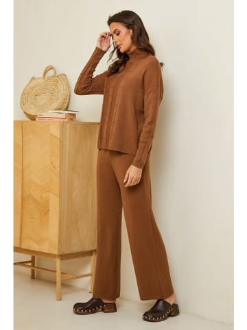 Soft Cashmere 2-delige outfit camel