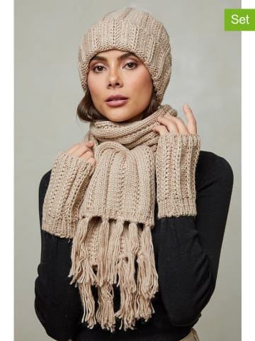 Soft Cashmere Zestaw akcesoriów w kolorze beżowym