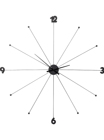 Kare Zegar ścienny "Like Umbrella" w kolorze czarnym - Ø 100 cm