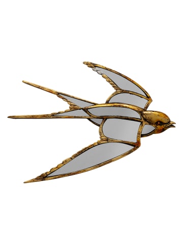 Kare Lustro dekoracyjne "Swallow" w kolorze złotym - szer. 37 x 25 cm