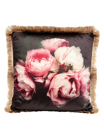 Kare Poduszka "Blush Roses" w kolorze jasnoróżowo-fioletowym - 45 x 45 cm