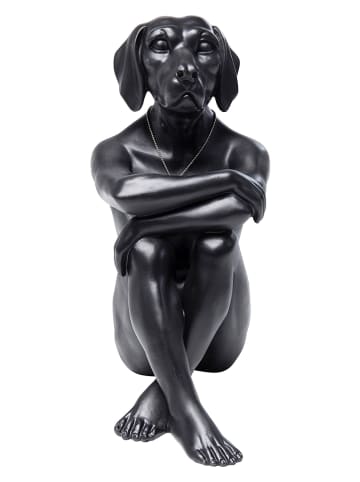 Kare Figurka dekoracyjna "Gangster Dog" w kolorze czarnym - wys. 33 cm