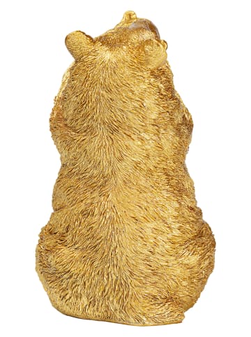 Kare Figurka dekoracyjna "Bear Lucky Mom" w kolorze złotym - wys. 27 cm
