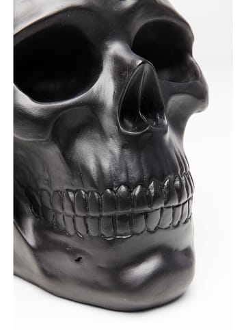 Kare Decoratief figuur "Flower Skull" zwart - (B)17 x (H)24 x (D)22 cm