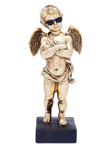 Kare Figurka dekoracyjna "Cool Angel" w kolorze złotym - wys. 29 cm