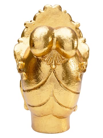 Kare Figurka dekoracyjna "Goddess Head" w kolorze złotym - szer. 23,5 x 39 cm
