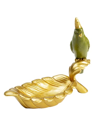 Kare Decoratieve schaal "Parrot Guard" goudkleurig - (B)10 x (H)21 cm
