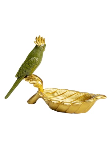 Kare Decoratieve schaal "Parrot Guard" goudkleurig - (B)10 x (H)21 cm