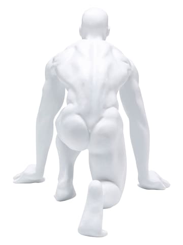 Kare Figurka dekoracyjna "Runner" w kolorze białym - szer. 23 x 25 cm