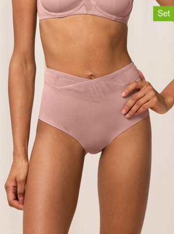 Triumph Pełne figi high waist (2 pary) w kolorze jasnoróżowym