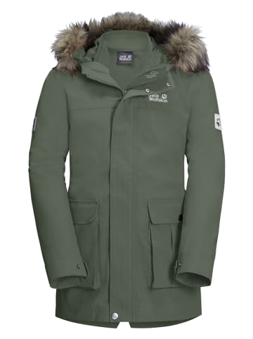 Jack Wolfskin Parka 3w1 "Elk Island" w kolorze khaki