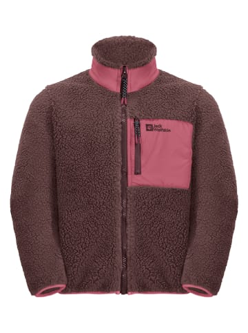 Jack Wolfskin Fleecejacke "Ice Curl" in Braun/ Rosa