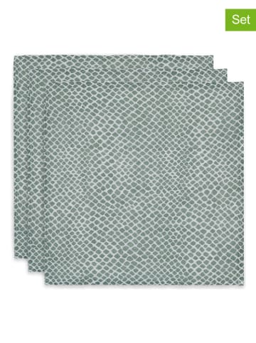 Jollein 3-delige set: spuugdoeken groen - (L)31 x (B)31 cm