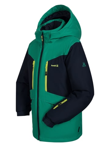 Kamik Kurtka narciarska "Max" w kolorze granatowo-zielonym
