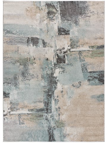 Moma Kurzflor-Teppich "Aydin" in Grau/ Beige
