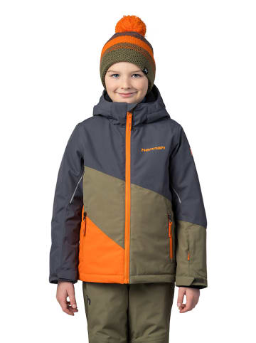 Hannah Ski-/ Snowboardjacke "Kigali" in Dunkelblau/ Khaki/ Orange