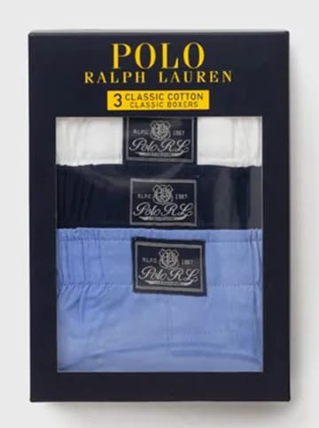 Ralph Lauren Underwear 3-delige set: boxershorts donkerblauw/lichtblauw/wit