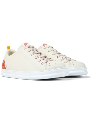 Camper Leren sneakers crème/oranje