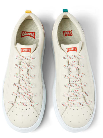 Camper Leren sneakers crème/oranje