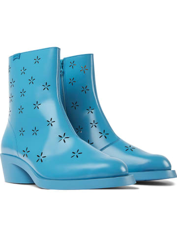 Camper Leder-Stiefeletten in Hellblau