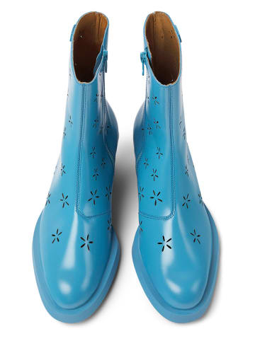 Camper Leder-Stiefeletten in Hellblau
