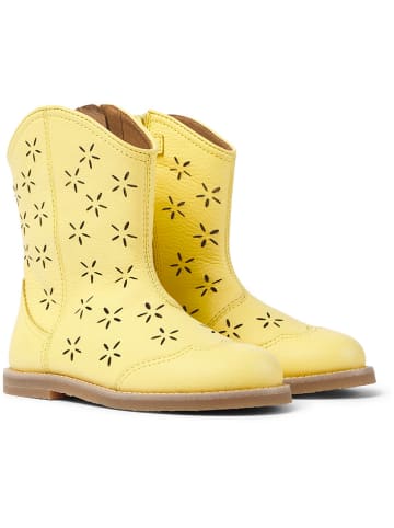 Camper Leder-Boots in Gelb