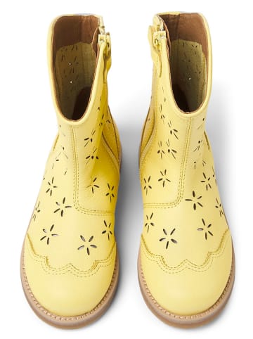 Camper Leder-Boots in Gelb