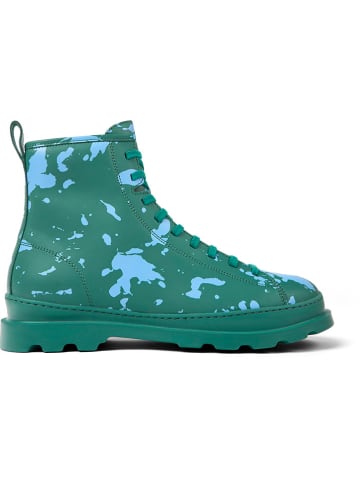 Camper Leren boots lichtblauw/groen