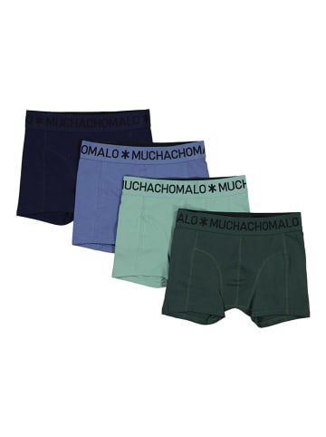 Muchachomalo 4-delige set: boxershorts groen/donkerblauw/blauw