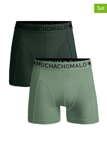 Muchachomalo Bokserki (2 pary) w kolorze zielonym i khaki
