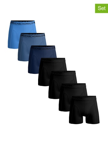 Muchachomalo 7-delige set: boxershorts zwart/donkerblauw/blauw