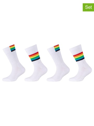 s.Oliver 4er-Set: Socken in Weiß