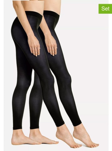 s.Oliver 2er-Set: Leggings in Schwarz