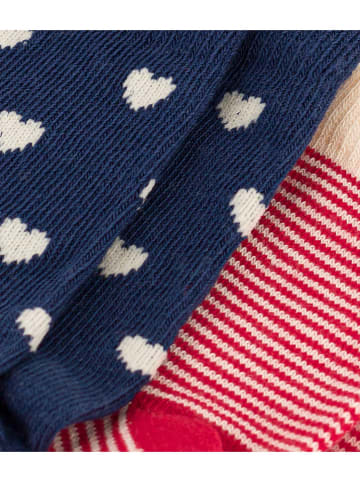 PETIT BATEAU 2-delige set: sokken donkerblauw/rood