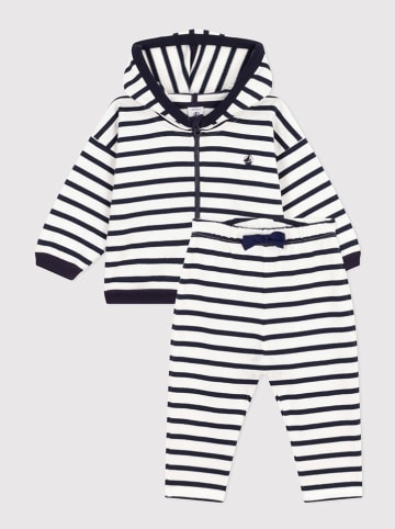 PETIT BATEAU 2-delige outfit donkerblauw/wit