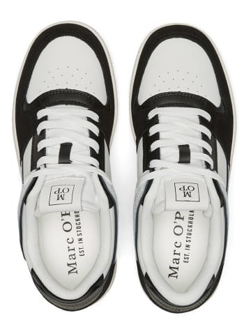 Marc O'Polo Shoes Leren sneakers "Rudy" zwart/wit