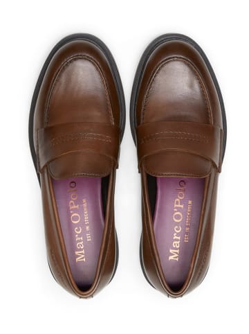 Marc O'Polo Shoes Skórzane mokasyny "Paula" w kolorze jasnobrązowym