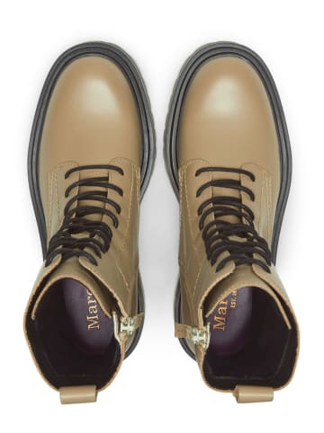 Marc O'Polo Shoes Skórzane botki "Elin" w kolorze beżowym