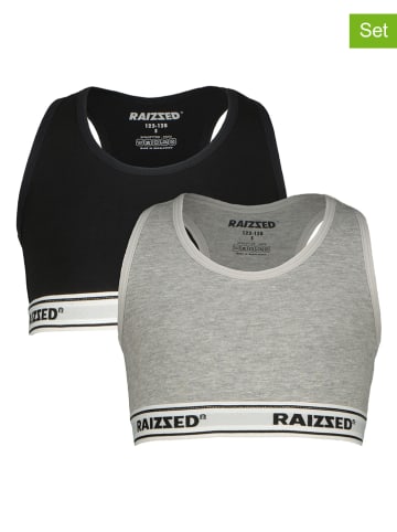 RAIZZED® 2-delige set: sportbeha's "Nora" grijs/zwart