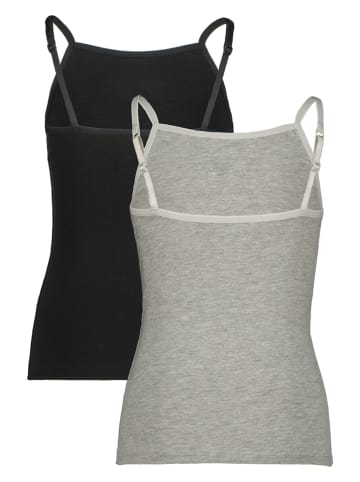 RAIZZED® 2-delige set: onderhemden "Nora" grijs/zwart