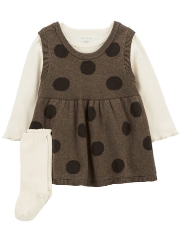 carter's 3tlg. Outfit in Braun/ Creme