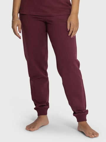 LUVIYO Spodnie do jogi w kolorze jagodowym