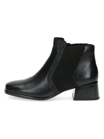 Caprice Leder-Ankle-Boots in Schwarz