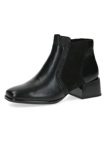 Caprice Leren enkelboots zwart