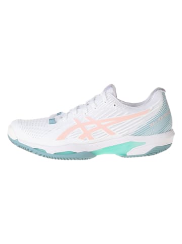 asics Hardloopschoenen "Solution Speed" wit/turquoise