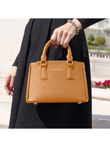 ATELIERS SAINT GERMAIN Leren handtas camel - (B)23 x (H)16 x (D)10 cm