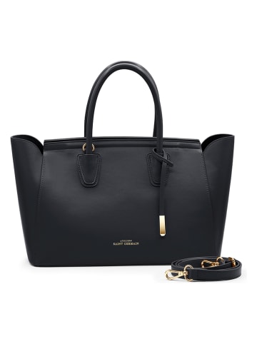 ATELIERS SAINT GERMAIN Leder-Henkeltasche in Schwarz - (B)35 x (H)24 x (T)19 cm